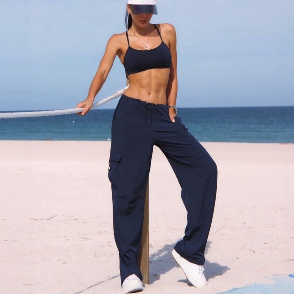 ALO Yoga Navy Straight Leg Pants